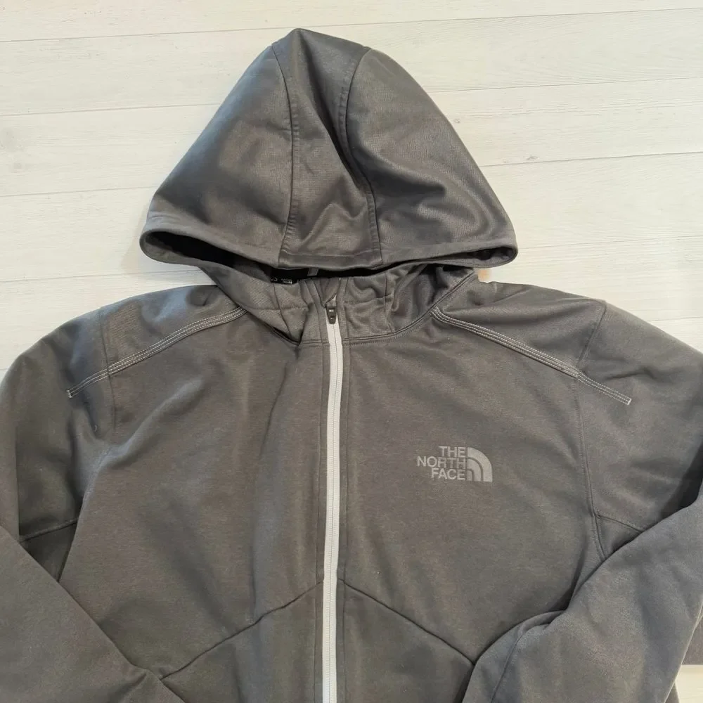 The North Face men's grey zip up‎ sweatshirt large